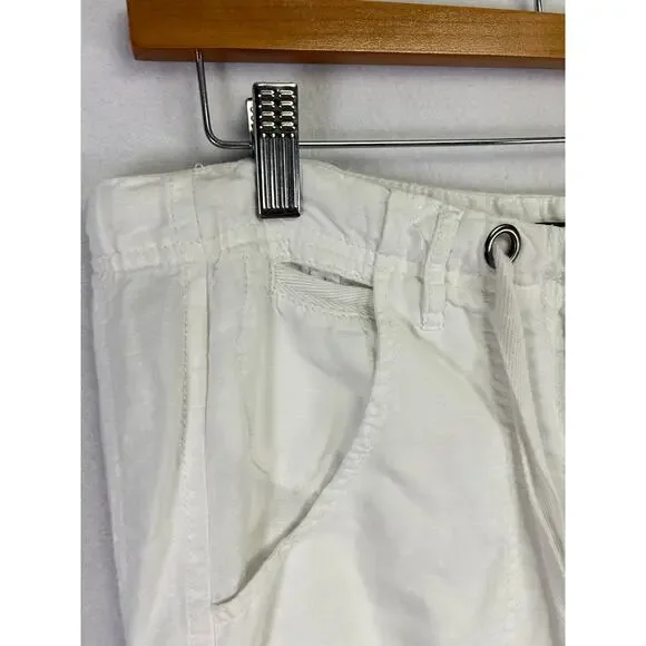 Woman's Willi Smith White Wide Leg Linen Blend Pants - Size 8 Beachy Resort - Picture 8 of 15